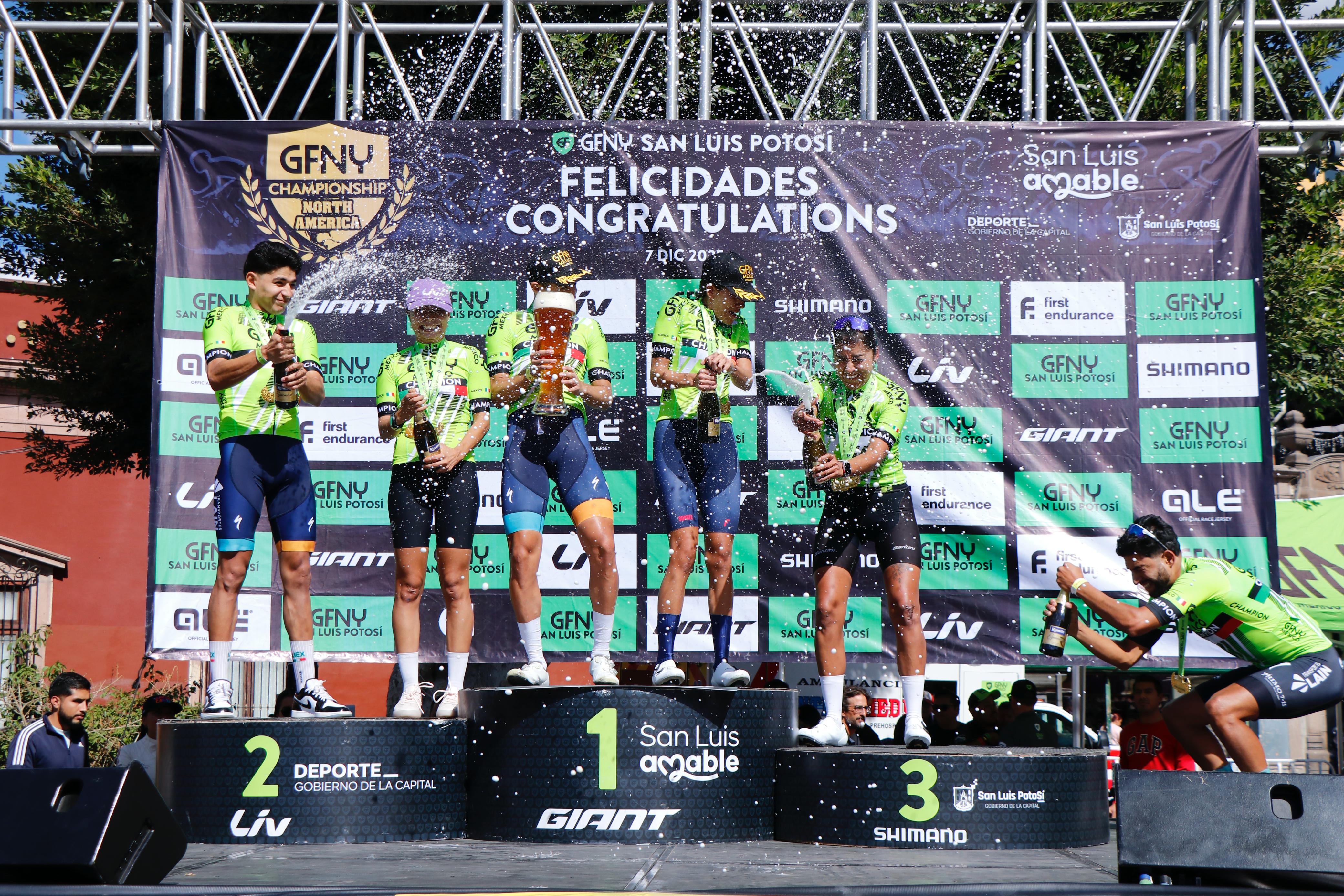 El guanajuatense José Miguel Reyes y la potosina Nancy Mercado, campeones del exitoso GFNY San Luis Capital