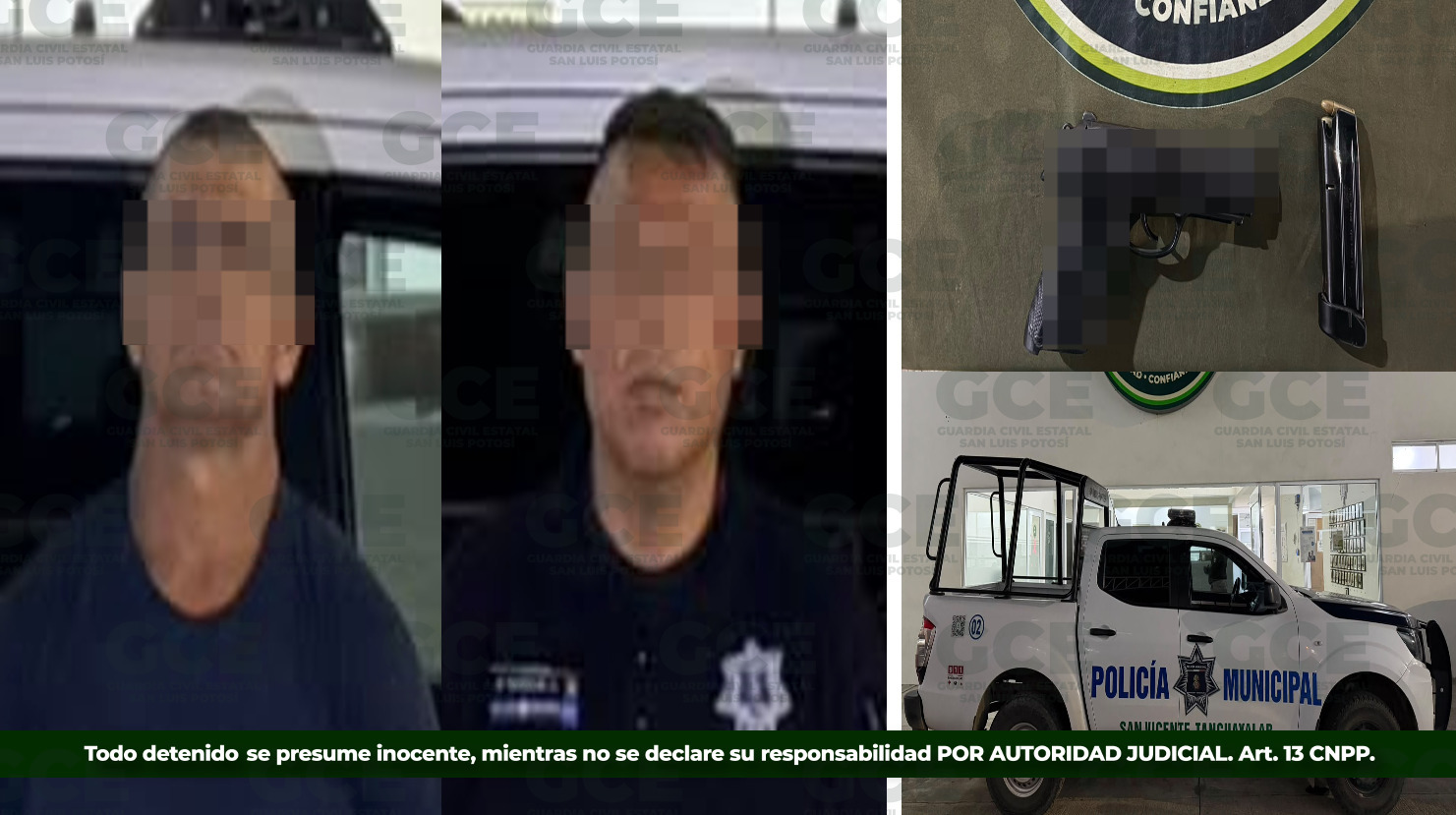 Detienen a dos policías municipales de San Vicente por presunto vínculo con grupo delictivo